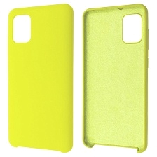 Чехол накладка Silicon Cover для SAMSUNG Galaxy A31 (SM-A315), силикон, бархат, цвет ярко желтый