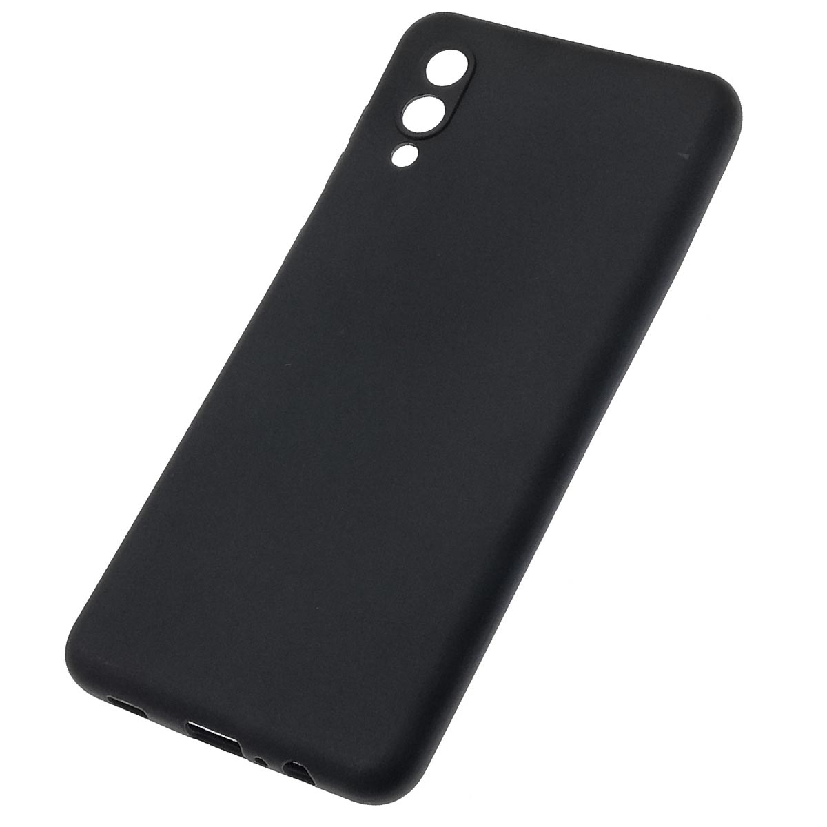 Чехол накладка для SAMSUNG Galaxy A02 (SM-A022G/DS), силикон, цвет черный