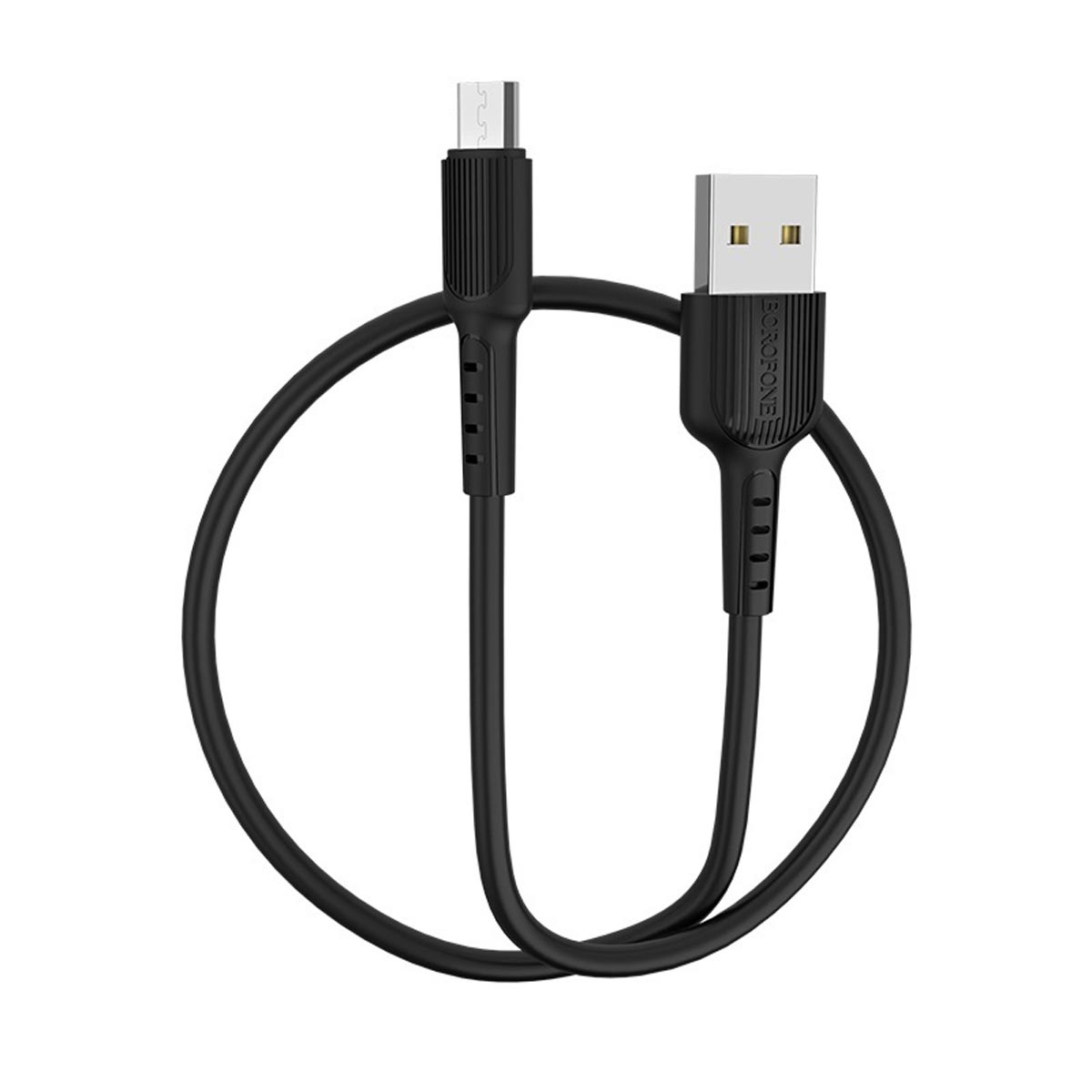 Кабель BOROFONE BX16 Easy Micro USB, 2A, длина 1 метр, силикон, цвет черный