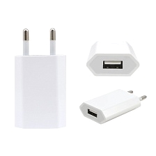 СЗУ (Сетевое зарядное устройство) для APPLE, 1 USB, 5W (5V-1A), цвет белый