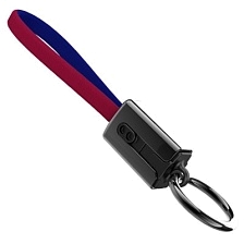 HOCO U36 Кабель micro USB (брелок) 19 см, 2.4A, цвет красно синий | Последняя цена