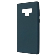 Чехол накладка Silicon Cover для SAMSUNG Galaxy Note 9, силикон, бархат, цвет синий. Чехол накладка Silicon Cover для SAMSUNG Galaxy Note 9, силикон, бархат, цвет синий.