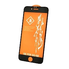 Защитное стекло 9H Rinbo для APPLE iPhone 6, 6G, 6S, цвет окантовки черный.