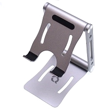 Настольная подставка, держатель QAYAN QH-132 для смартфона, цвет серебристый Настольная подставка, держатель QAYAN QH-132 для смартфона, цвет серебристый