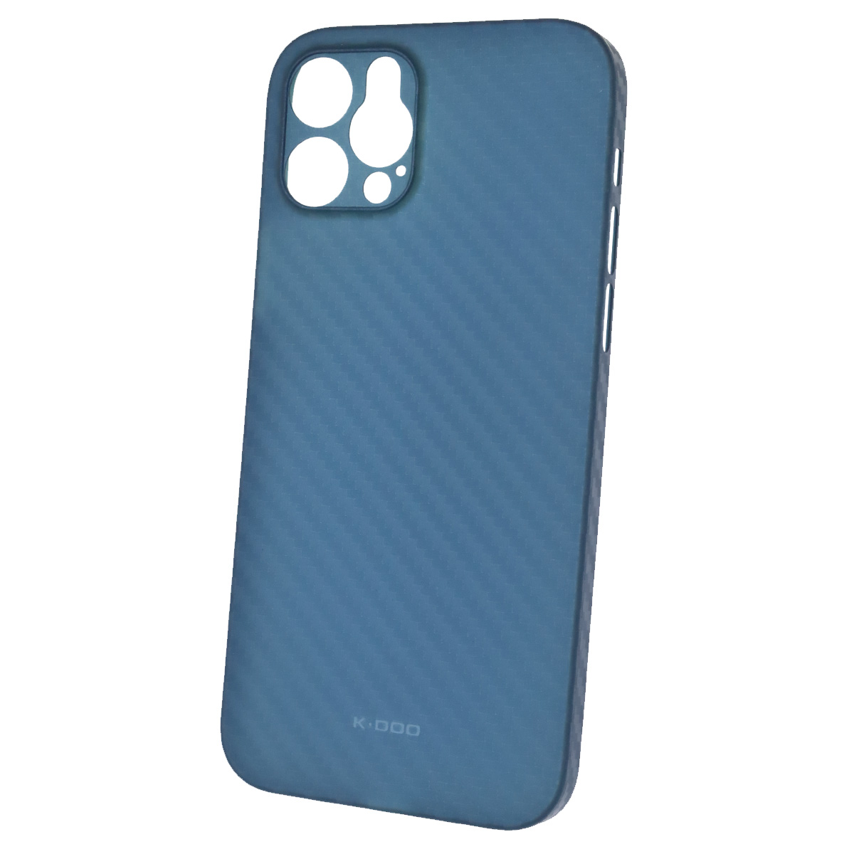 Чехол накладка K-DOO для APPLE iPhone 12 Pro (6.1), силикон, карбон, цвет темно синий