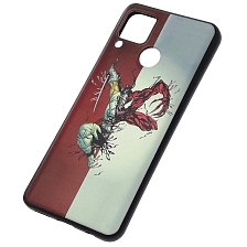 Чехол накладка для Realme C15, силикон, рисунок герои Марвел