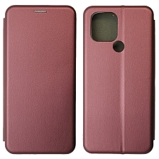 Чехол книжка STYLISH для XIAOMI Redmi A1 Plus, Redmi A2 Plus, POCO C51, экокожа, визитница, цвет бордовый