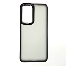 Чехол накладка для XIAOMI 12 Lite, силикон, пластик, цвет окантовки черный Чехол накладка для XIAOMI 12 Lite, силикон, пластик, цвет окантовки черный