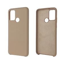 Чехол накладка Silicon Cover для HUAWEI Honor 9A (MOA-LX9N), силикон, бархат, цвет розовый песок.