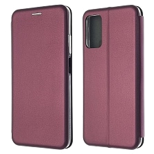 Чехол книжка STYLISH для XIAOMI Redmi 9T, экокожа, визитница, цвет бордовый