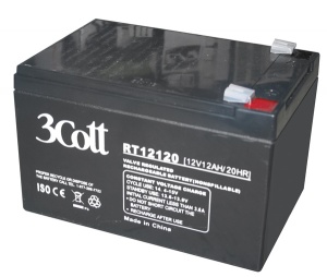 Батарея аккумуляторная 3Cott RT12120, 12V 12Ah.