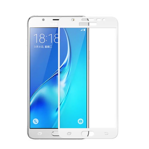 Стекло защитное "2D" для Samsung J5 Prime в техпаке, цвет белый.