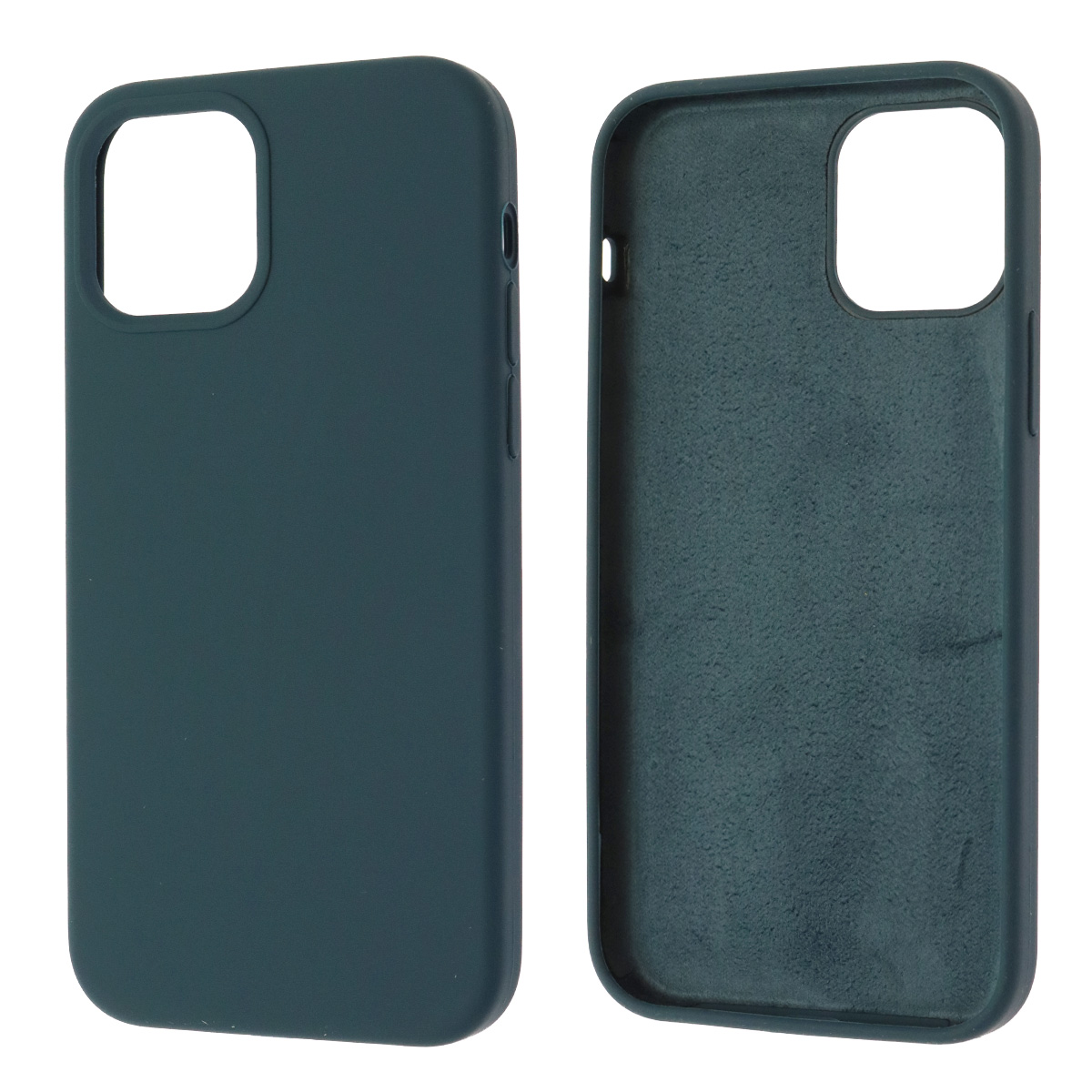 Чехол накладка Silicon Case для APPLE iPhone 12, iPhone 12 Pro, силикон, бархат, цвет мурена