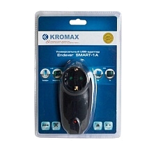 Сетевой фильтр ENDEVER Smart-1A, 1 розетка, 2 USB, цвет черный