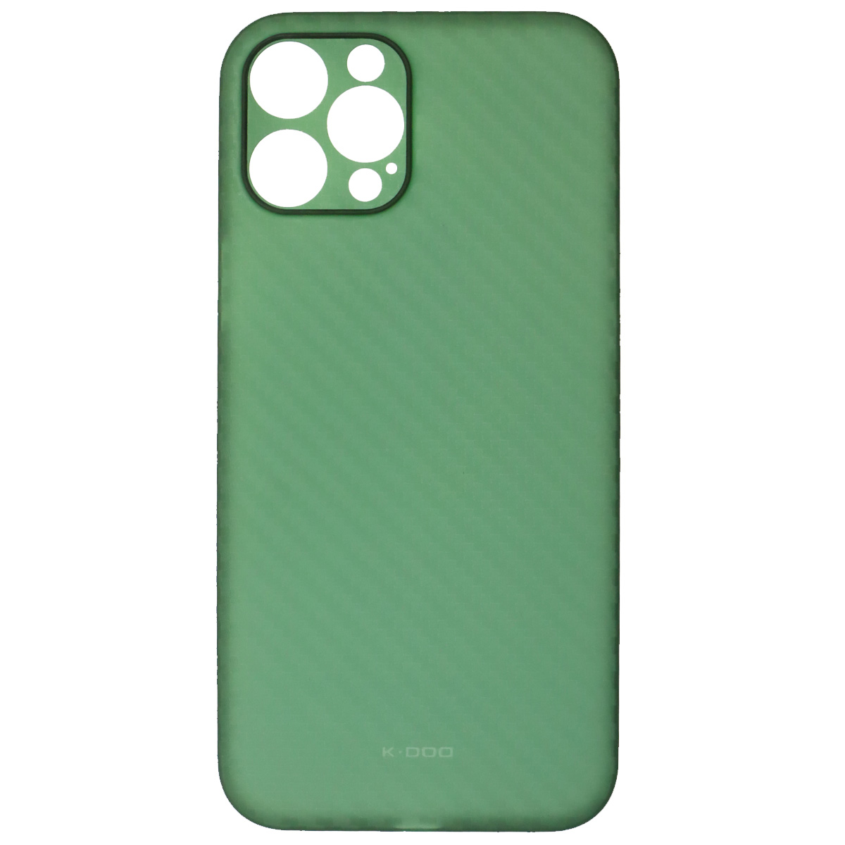Чехол накладка K-DOO для APPLE iPhone 12 Pro Max (6.7), силикон, карбон, цвет темно зеленый Чехол накладка K-DOO для APPLE iPhone 12 Pro Max (6.7), силикон, карбон, цвет темно зеленый