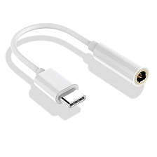 Переходник адаптер CC-TCAUX-WH гнездо AUX на USB Type C, цвет белый