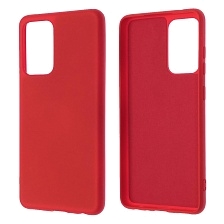 Чехол накладка Silicon Cover для SAMSUNG Galaxy A52 (SM-A525F), силикон, бархат, цвет красный