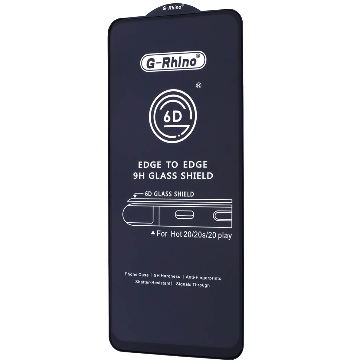 Защитное стекло 6D G-Rhino для INFINIX Hot 20 Hot 20S, Hot 20 Play, Hot 30 Play, цвет окантовки черный