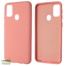 Чехол накладка Silicon Cover для SAMSUNG Galaxy M30s (SM-M307F), M21 (SM-M215), силикон, бархат, цвет розовый