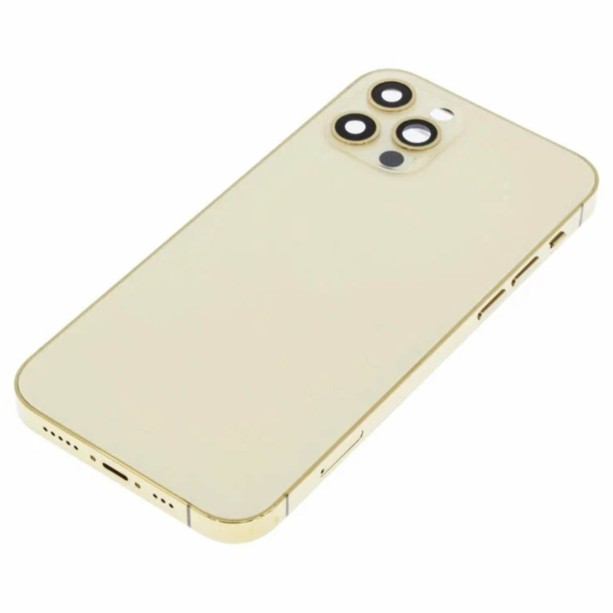 Задний корпус для APPLE iPhone X имитация APPLE iPhone 12 Pro, металл, цвет золотистый