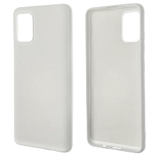 Чехол накладка NANO для SAMSUNG Galaxy A51 (SM-A515), силикон, бархат, цвет белый
