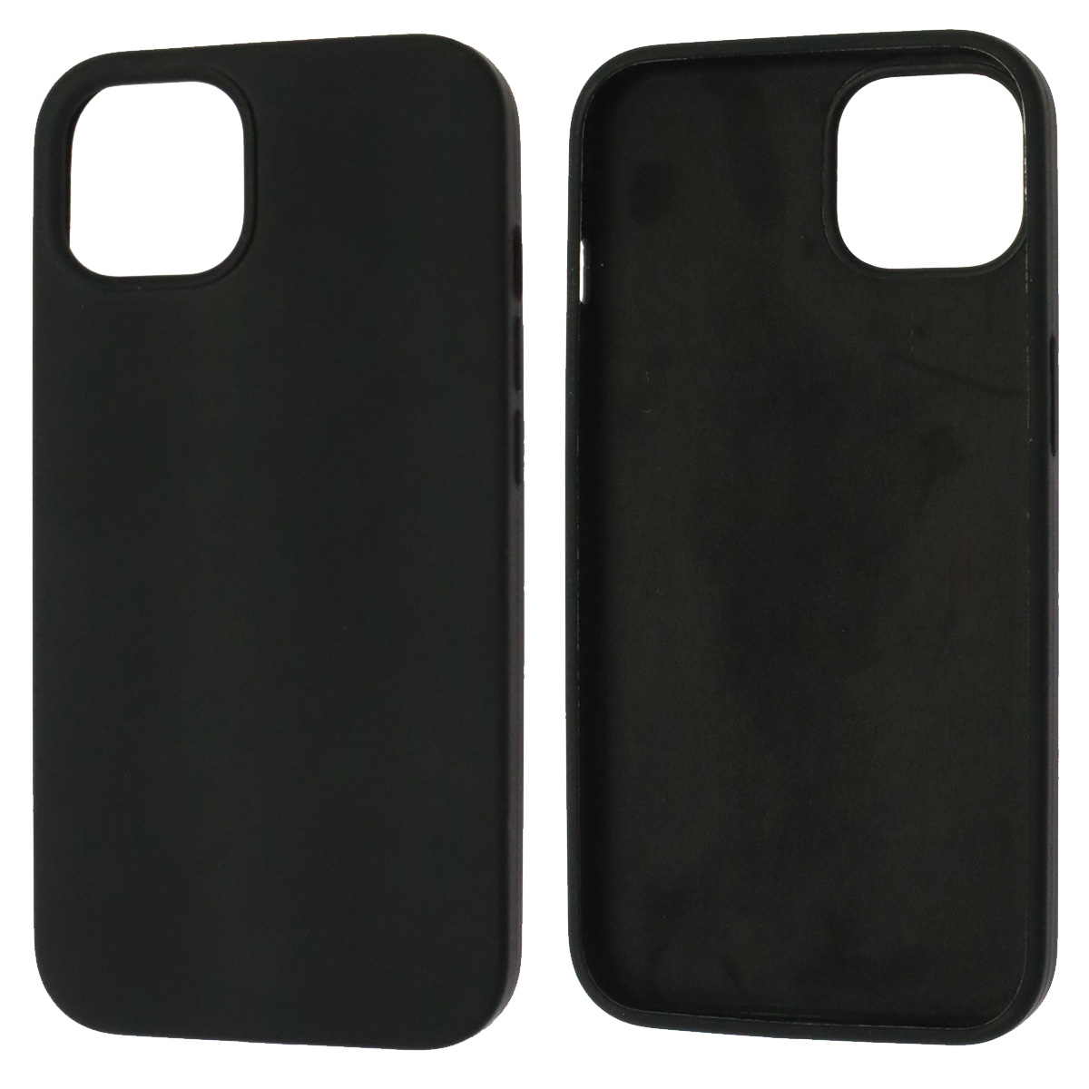 Чехол накладка Silicon Case для APPLE iPhone 13 (6.1), силикон, бархат, цвет черный