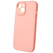 Чехол накладка для APPLE iPhone 15, защита камеры, силикон, цвет персиковый