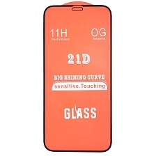 Защитное стекло 21D для APPLE iPhone 12 (6.1"), iPhone 12 Pro (6.1"), цвет окантовки черный