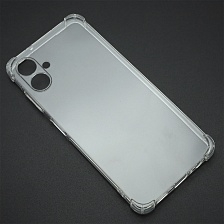 Чехол накладка для SAMSUNG Galaxy A06, защита камеры, силикон, усиленные края, прозрачный