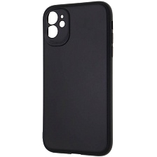 Чехол накладка для APPLE iPhone 11, защита камеры, силикон, матовый, цвет черный Чехол накладка для APPLE iPhone 11, защита камеры, силикон, матовый, цвет черный