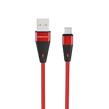 Кабель BOROFONE BU10 Pineapple Micro USB, 2.4A, длина 1.2 метра, нейлоновое армирование, цвет красный Кабель BOROFONE BU10 Pineapple Micro USB, 2.4A, длина 1.2 метра, нейлоновое армирование, цвет красный