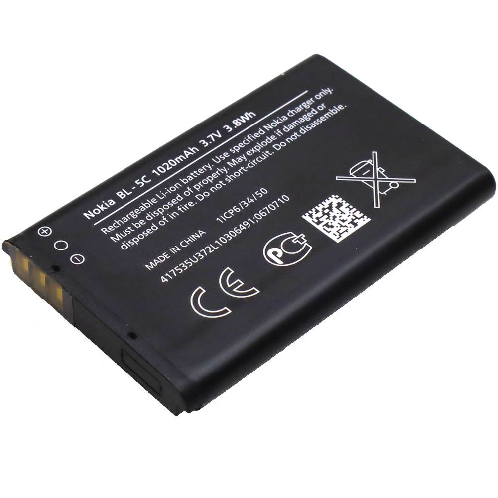 АКБ (Аккумулятор) MOXOM BL-5C для мобильных телефонов NOKIA, teXet TM-122, 1020mAh, 3.85V
