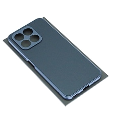 Чехол накладка для Honor X8a, защита камеры, силикон, пластик, цвет темно синий
