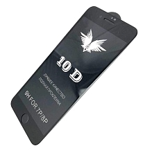 Защитное стекло "10D" BLK Full Glue для APPLE iPhone 7 Plus / 8 Plus (5.5"), цвет канта чёрный.