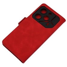 Чехол книжка NICE для TECNO Pova 6, TECNO Pova 6 Pro 5G, защита камеры, экокожа, визитница, цвет красный