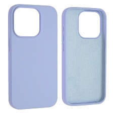 Чехол накладка Silicon Case для APPLE iPhone 15 Pro (6.1"), силикон, бархат, цвет васильковый