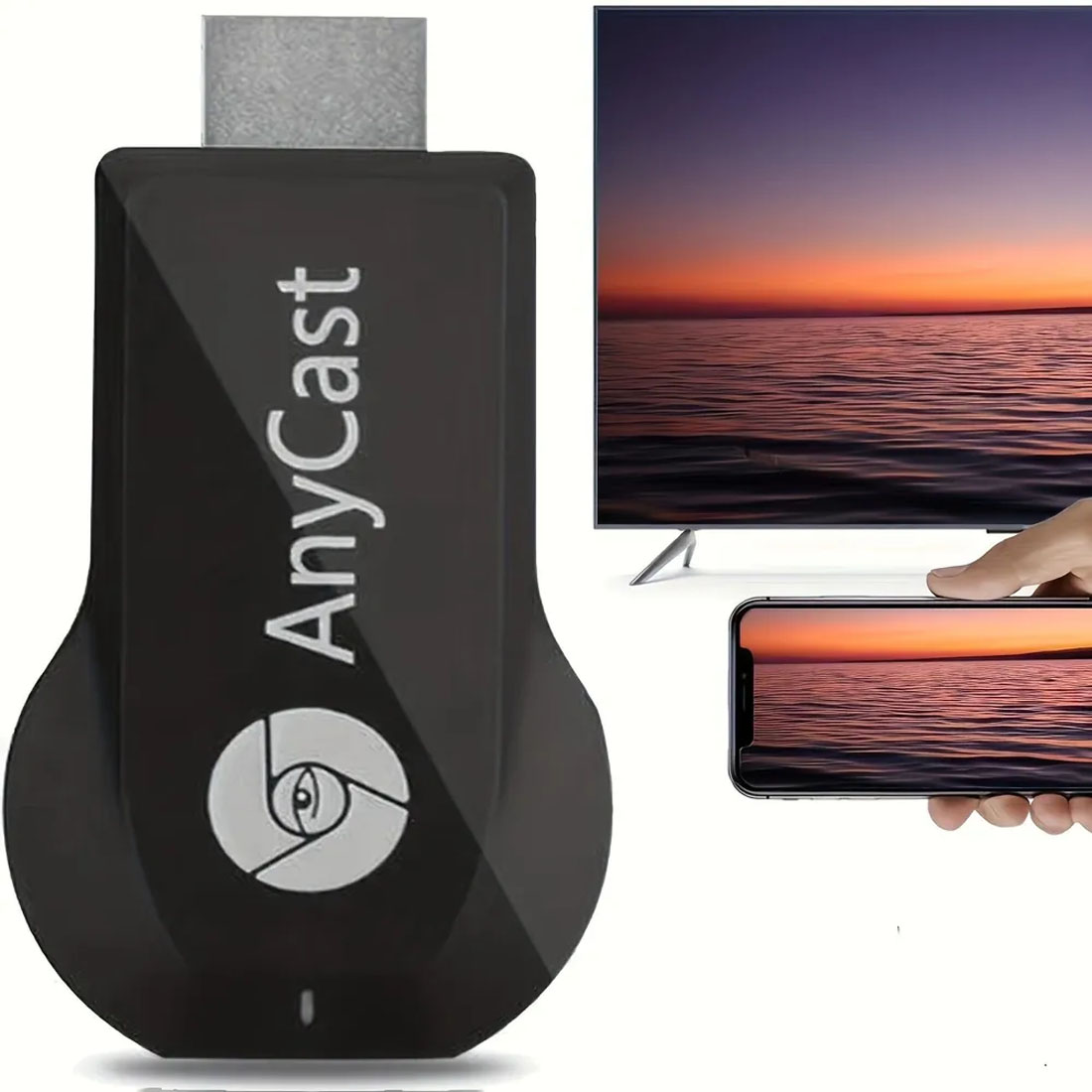 Беспроводной Wi-Fi приемник Anyast M2 Plus для телевизора, проектора, монитора, цвет черный