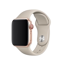 Ремешок для Apple Watch спортивный "Sport", размер 38-40 mm, цвет бежевый
