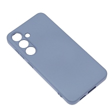 Чехол накладка NANO для SAMSUNG Galaxy S24, Galaxy S25, защита камеры, силикон, бархат, цвет космический серый