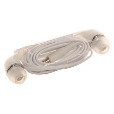 Гарнитура (наушники с микрофоном) проводная MRM J5, длина 1м, цвет белый