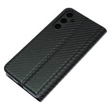 Чехол книжка CHESS для SAMSUNG Galaxy A16, текстура карбон, визитница, цвет черный Чехол книжка CHESS для SAMSUNG Galaxy A16, текстура карбон, визитница, цвет черный