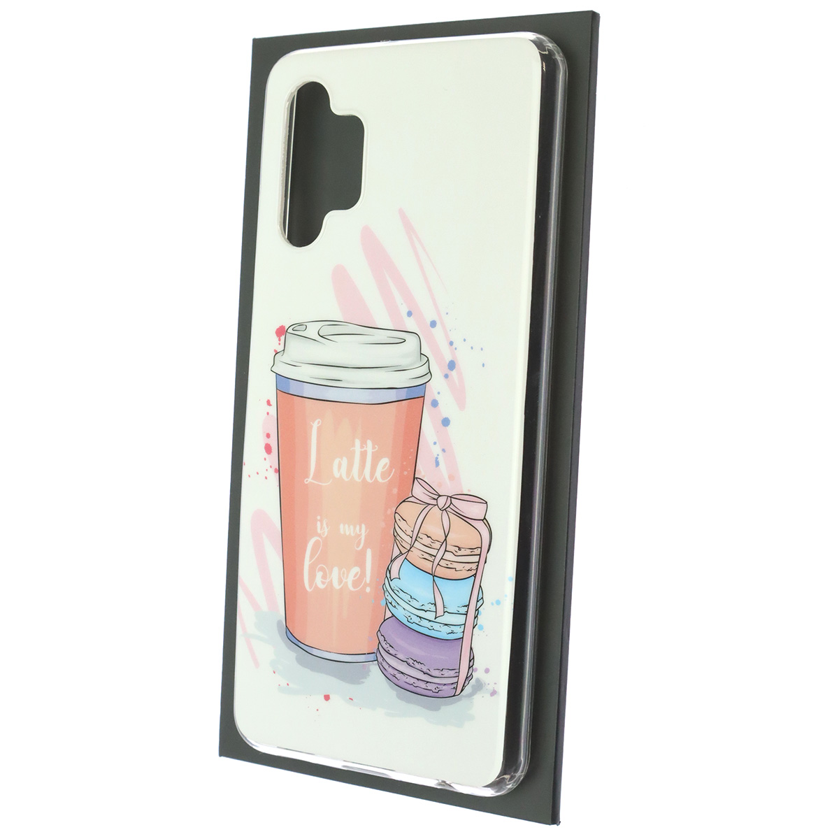 Чехол накладка для SAMSUNG Galaxy A32 4G (SM-A325F), силикон, рисунок Latte is my love! Чехол накладка для SAMSUNG Galaxy A32 4G (SM-A325F), силикон, рисунок Latte is my love!