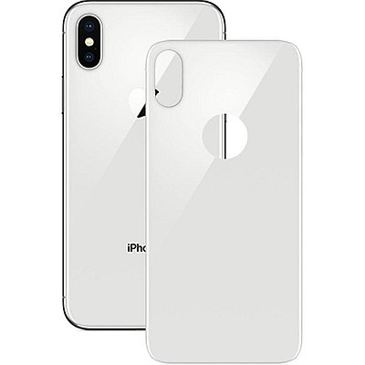 Защитное стекло для APPLE iPhone X, iPhone XS, на заднюю сторону, цвет белый.