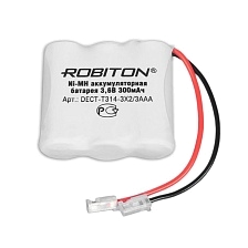 АКБ (Аккумулятор) для беспроводных телефонов ROBITON DECT-T314 3х2/3AAA с универсальным коннектором АКБ (Аккумулятор) для беспроводных телефонов ROBITON DECT-T314 3х2/3AAA с универсальным коннектором