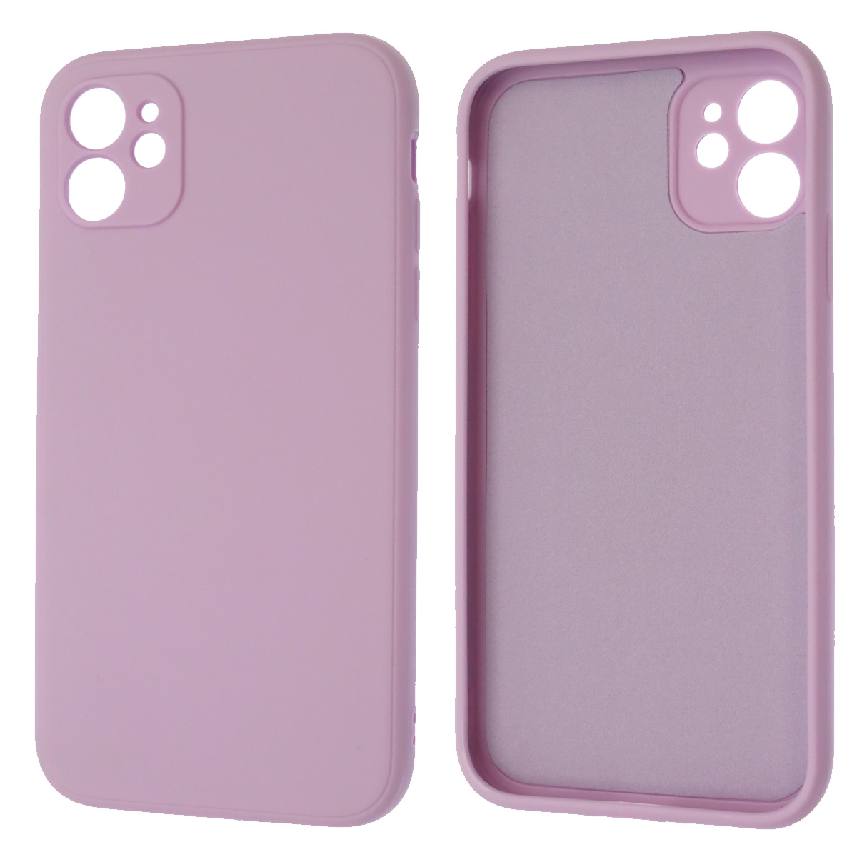 Чехол накладка для APPLE iPhone 11, силикон, бархат, цвет сиреневый