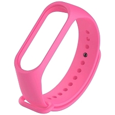 Сменный ремешок для фитнес браслета, смарт часов XIAOMI Mi Band 5, цвет ярко розовый.