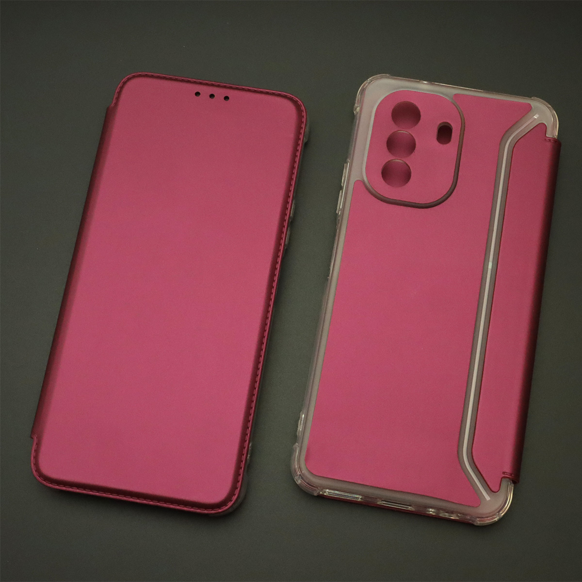 Чехол книжка для HUAWEI Nova Y70, экокожа, визитница, цвет бордовый Чехол книжка для HUAWEI Nova Y70, экокожа, визитница, цвет бордовый