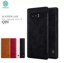 QIN чехол-книга Nillkin SAMSUNG Galaxy Note 8 /кожа/отдел под пластик.карту/ коричневый.