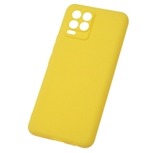 Чехол накладка Soft Touch для Realme 8, Realme 8 Pro, силикон, матовый, цвет желтый