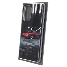 Чехол накладка для SAMSUNG Galaxy A52 (SM-A525F), силикон, рисунок красный Porsche